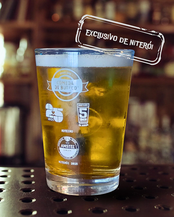 Key Visual Roteiro Amstel Niterói Design.